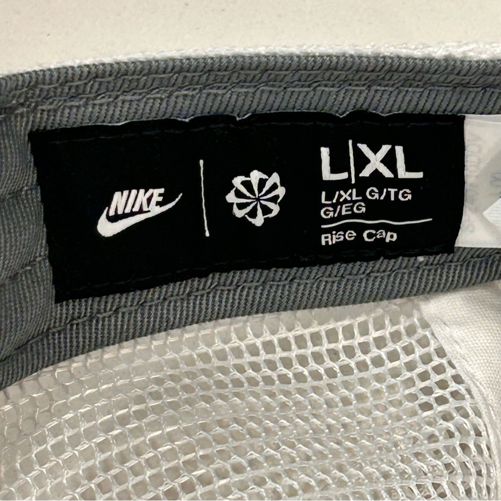 Nike Rise Cap Structured Trucker Hat Gray White Mesh SnapBack Sz L/XL FB5378-084 - Picture 6 of 12
